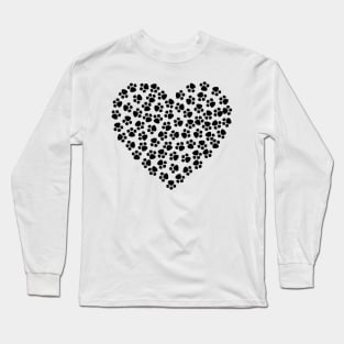 Dog heart Face Mask - Dog heart - Dog Lover - Dog heart Mask Long Sleeve T-Shirt